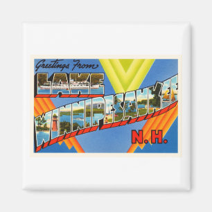 See Winnipesaukee #2 alte Reise New Hampshire-NH Magnet
