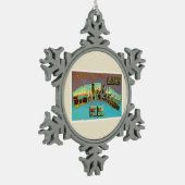 See Winnipesaukee New Hampshire-Reise-Andenken Schneeflocken Zinn-Ornament (Links)