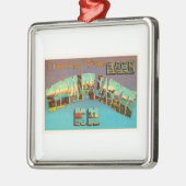 See Winnipesaukee New Hampshire-Reise-Andenken Silbernes Ornament (Links)