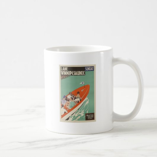 See Winnipesaukee NH Eisenbahn-Vintage Reise Kaffeetasse (Rechts)