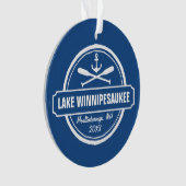 See Winnipesaukee NH kundenspezifische Stadt, Ornament (Vorderseite)
