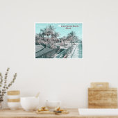 SEE WORTH BEACH - PALM BEACH FLORIDA POSTER (Küche)