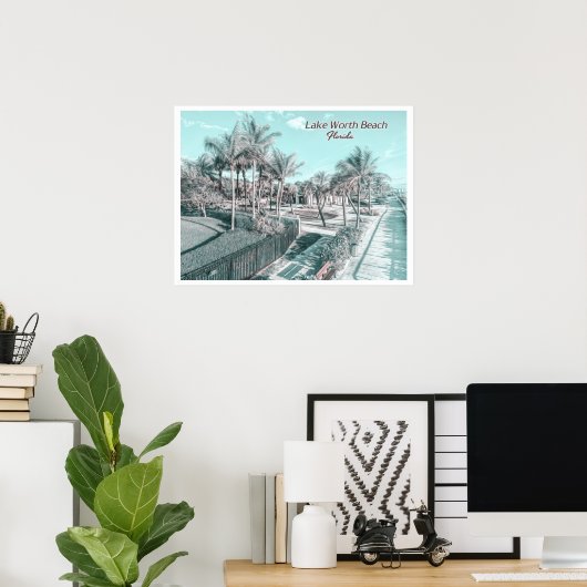 SEE WORTH BEACH - PALM BEACH FLORIDA POSTER (Heimbüro)