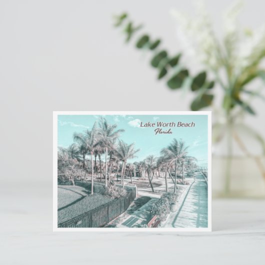 SEE WORTH BEACH - PALM BEACH FLORIDA POSTKARTE (Stehend Vorderseite)