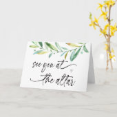 See You At The Altar Gift From Bride to Groom Card Karte (Gelbe Blume)