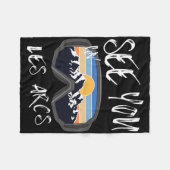 See You In Les Arcs France Hiking Vacation Ski Fleecedecke (Vorderseite (Horizontal))