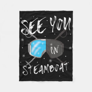 See You In Steamboat USA Urlaub Ski Brille  Fleecedecke