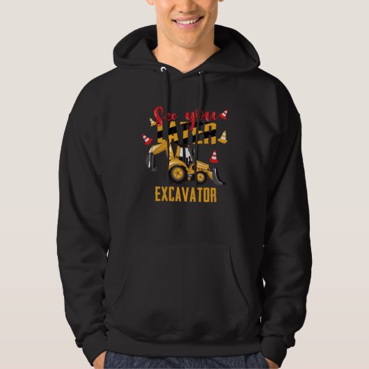 See You Later Excavator Construction Vehicle  Boy Hoodie (Vorderseite)