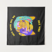 See You on the Bark Side Dog Pun Wandteppich (Vorderseite (Horizontal))