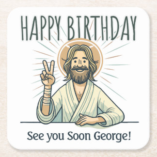 "See you soon", Geburtstagsgeschenk, 55 Rechteckiger Pappuntersetzer