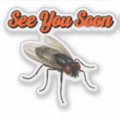 See You Soon, Little Fly – Funny Insect Sticker –  (Vorderseite)
