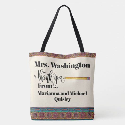 SEE ZURÜCK - Lehrerin Vielen Dank Tasche (Rückseite)