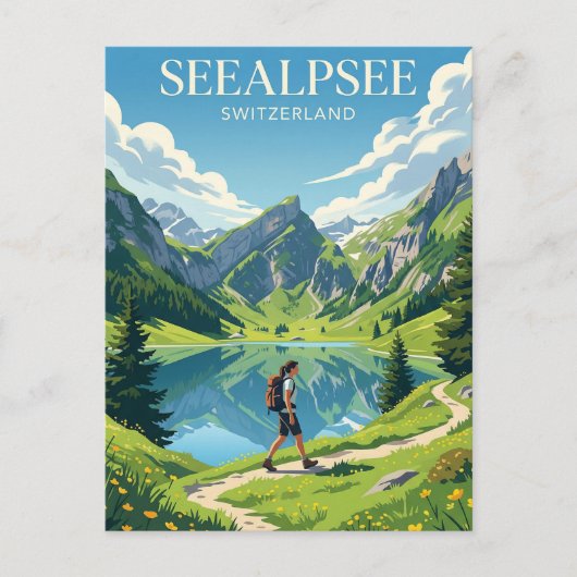 Seealpsee Schweiz Postkarte (Vorderseite)