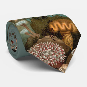 Seeanemone aus dem 19. Jahrhundert Krawatte