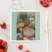Seeanemone aus dem 19. Jahrhundert Serviette (Beispiel)