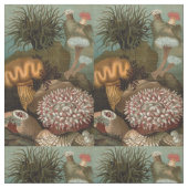 Seeanemone aus dem 19. Jahrhundert Stoff (Nahaufnahme)