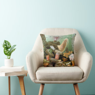 Seeanemonen Meeresleben, Vintage Meereslebewesen Kissen