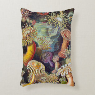 Seeanemonen, Vintage Actiniae von Ernst Haeckel Dekokissen