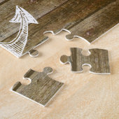 Seeanker auf hölzerner Grafik Puzzle (Seite)