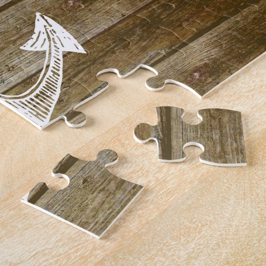 Seeanker auf hölzerner Grafik Puzzle (Seite)