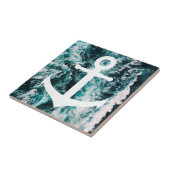 Seeanker auf Ozean-Fotohintergrund Fliese (Seite)