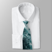 Seeanker auf Ozean-Fotohintergrund Krawatte (Gebunden)