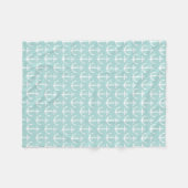 Seeanker-Aweigh hellblaues Fleecedecke (Vorderseite (Horizontal))