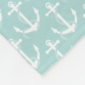 Seeanker-Aweigh hellblaues Fleecedecke (Ecke)