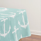 Seeanker-Aweigh hellblaues Tischdecke (Beispiel)