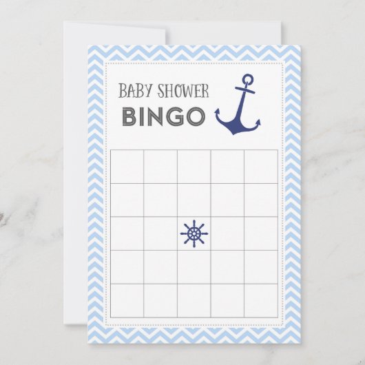 Seeanker-Babyparty-Bingo-Karte Einladung (Vorderseite)