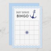Seeanker-Babyparty-Bingo-Karte Einladung (Vorne/Hinten)