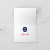 Seeanker danken Ihnen zu kardieren Dankeskarte (Innenseite)