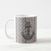 Seeanker des grauen Küstenstrandseils Kaffeetasse (Links)