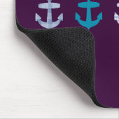 Seeanker-Entwurf - blau/lila Mousepad (Ecke)