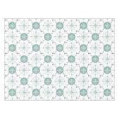 Seeanker-Kompass-Meergrün-Weißozean Tischdecke (Vorderseite (Horizontal))