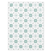 Seeanker-Kompass-Meergrün-Weißozean Tischdecke (Vorderseite)