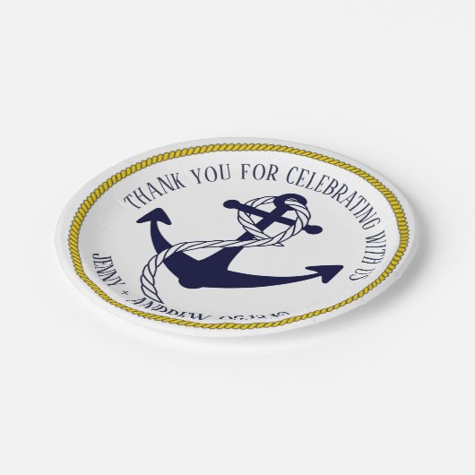 Seeanker-kundenspezifischer Pappteller (Schrägansicht)