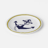 Seeanker-kundenspezifischer Party-Papier-Teller Pappteller (Schrägansicht)