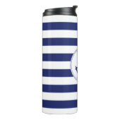 Seeanker-Marine-Blau-Kapitän Personalized Thermosbecher (Nach links gedreht)