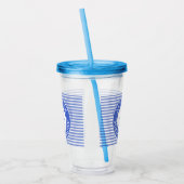 Seeanker-Marine-Blau personalisiert Acryltrinkbecher (Links)