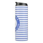 Seeanker-Marine-Blau personalisiert Thermosbecher (Nach rechts gedreht)