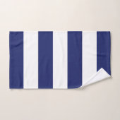 Seeanker-Marine-blaue Streifen-Familien-Monogramm Badhandtuch Set (Handtuch)
