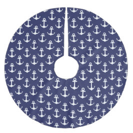 Seeanker-Marine - Weihnachtsbaum-Rock Polyester Weihnachtsbaumdecke