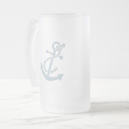 Seeanker Mattglas Bierglas (Vorderseite Links)