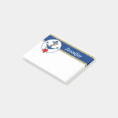 Seeanker mit Herzen Post-it Klebezettel (angewinkelt)