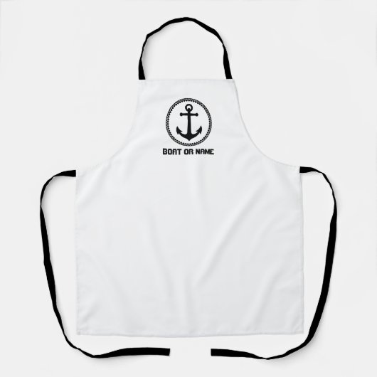 Seeanker mit Ihrem Namensboot oder Text Schürze (Vorderseite)