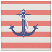 Seeanker mit korallenroten Streifen Stoff (Nahaufnahme)