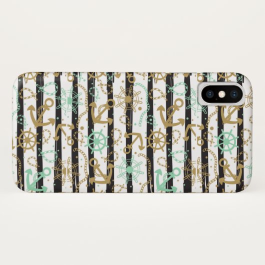 Seeanker-Muster Case-Mate iPhone Hülle (Rückseite (Horizontal))