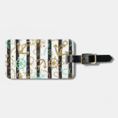 Seeanker-Muster Gepäckanhänger (Vorderseite horizontal)