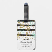 Seeanker-Muster Gepäckanhänger (Rückseite vertikal)